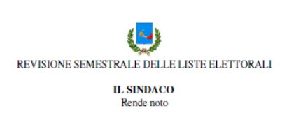 Revisione semestrale delle liste elettorali