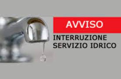 Avviso - Interruzione servizio idrico in Via Roma Avviso - Interruzione servizio idrico in Via Roma